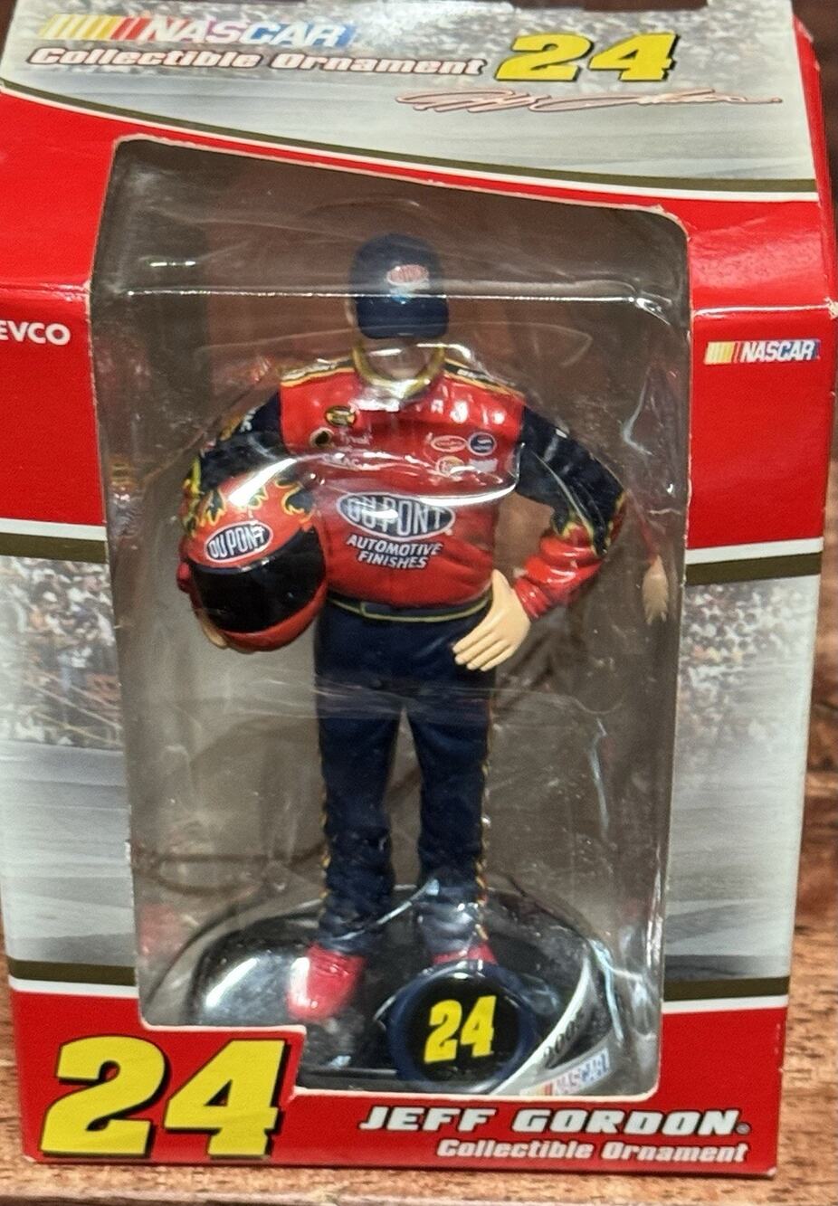 2005 TREVCO ORNAMENT #24 JEFF GORDON HOLDING HIS HELMET UNDER ARM, 4-1/2"